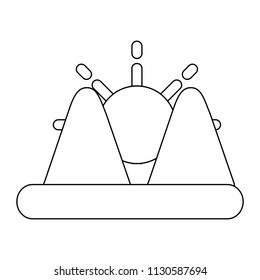 sun and mountains design