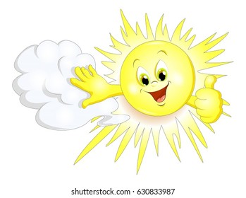 The sun moved the cloud and showed the class!