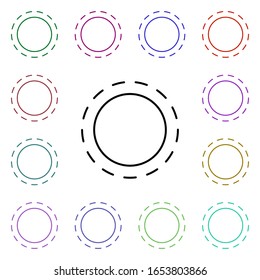 Sun multi color style icon. Simple thin line, outline vector of summer icons for ui and ux, website or mobile application