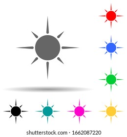 the sun multi color style icon. Simple glyph, flat vector of summer pleasure icons for ui and ux, website or mobile application