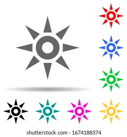 the sun multi color style icon. Simple thin line, outline vector of web icons for ui and ux, website or mobile application