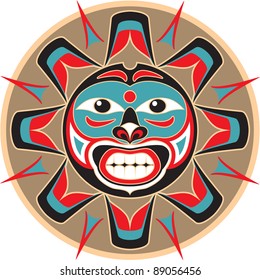 Sun - Native American Style Vector