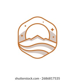 sun nature abstract logo modern style
