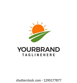 Sun nature Logo Template design