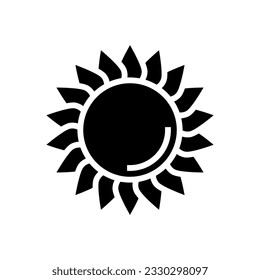 sun nature summer sunlight glyph icon vector. sun nature summer sunlight sign. isolated symbol illustration