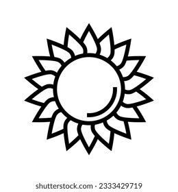 sun nature summer sunlight line icon vector. sun nature summer sunlight sign. isolated contour symbol black illustration