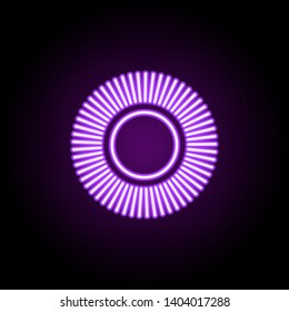 the sun neon icon. Elements of Cartooning space set. Simple icon for websites, web design, mobile app, info graphics