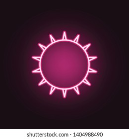 Sun neon icon. Elements of Space set. Simple icon for websites, web design, mobile app, info graphics