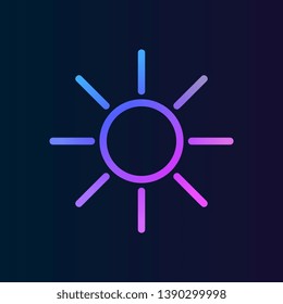 Sun nolan icon. Simple thin line, outline vector of web icons for UI and UX, website or mobile application