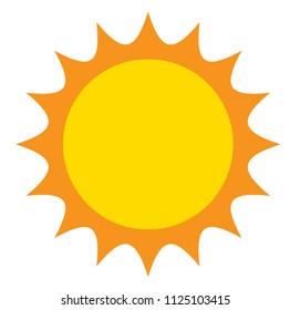 Sun Object Vector Design White Background Stock Vector (Royalty Free ...