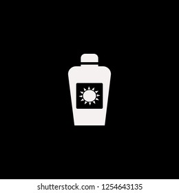 sun oil vector icon. flat sun oil design. sun oil illustration for graphic 
