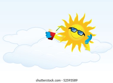 Sun on clouds