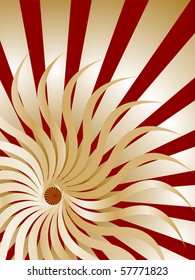 sun on rays - vector