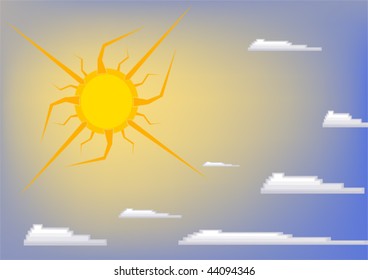 A sun on sky
