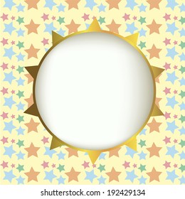 sun on star background