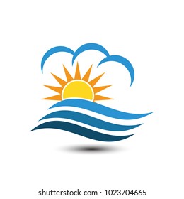 sun on the waves logo