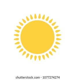 Sun on a white.