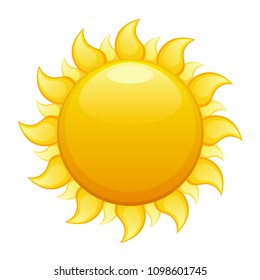 Sun on a white background