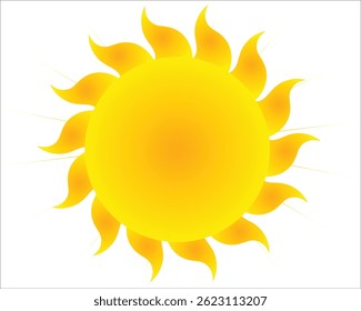Sun on a white background