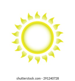 The sun on a white background illustration
