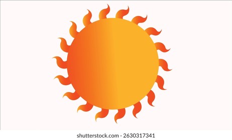 El sol es naranja y amarillo