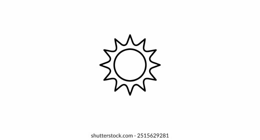 sun outline design for kids printable coloring book