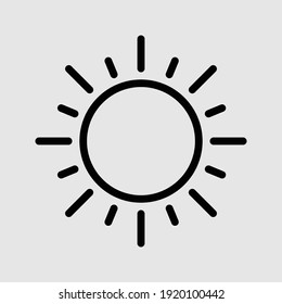 sun outline icon isolated vector illustration