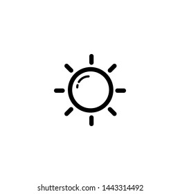 sun outline icon sign signifier vector