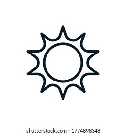 Iconos del contorno solar. Ilustración vectorial. Trazo editable. Icono aislado adecuado para web, infografías, interfaz y aplicaciones.