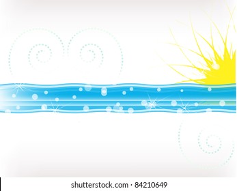 sun over the sea