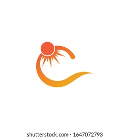 Plantilla de diseño de logotipo de onda sobre onda ilustración vectorial
