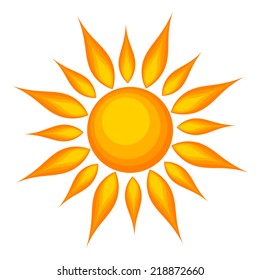 Decorative Vector Bright Colorful Sun Symbol Stock Vector (Royalty Free ...