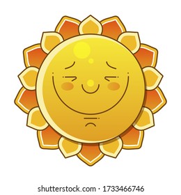 Sun Over White - Vector Illustration. Sun With Big Sign. Nice Background
