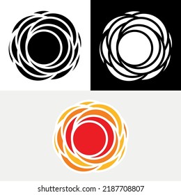Sun Overlap Circle Abstract Logo
