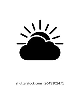 Sun overlapping with cloud icon for partly cloudy weather