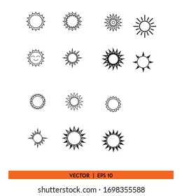 sun pack icon design vector sign 