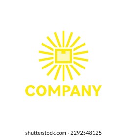 Sun package logo.  Simple, modern, unique.