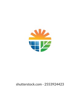 sun painting illusion logo element technology