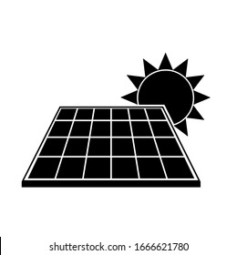icono del panel solar en fondo blanco