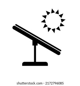 sun panel icon on white background