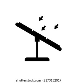 sun panel icon on white background