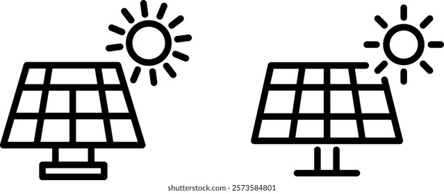 "Sun Panel Icon - Representing Renewable Energy, Solar Power, and Sustainable Solutions"