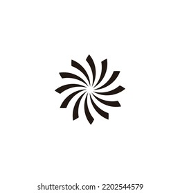 Sun, papers, geometric symbol simple logo vector