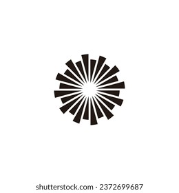 Sun, papers geometric symbol simple logo vector