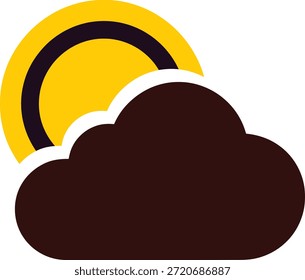Sonne teilweise hinter dunkler Wolke versteckt