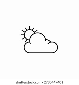 sun partly cloudy icon sign vector