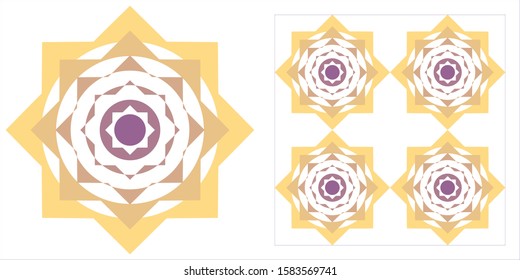Sun pattern abstract vector set. flower art.