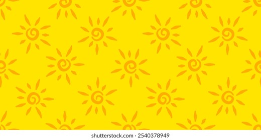 sun pattern background. hand drawn sun pattern background. childish pattern background. sun pattern for kids background.