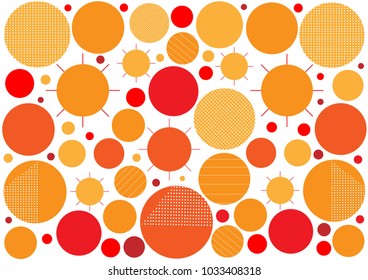 Sun pattern design.Abstract geometric circle summer pattern.