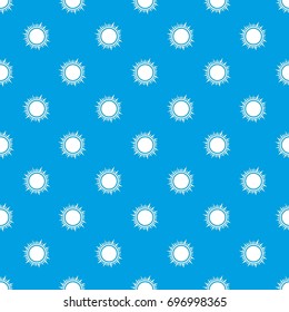 Sun pattern repeat seamless in blue color for any design. Vector geometric illustration